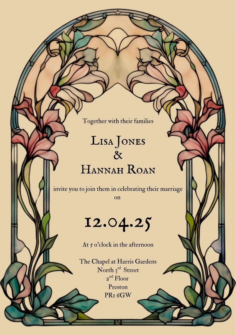 Wedding Invitation design example